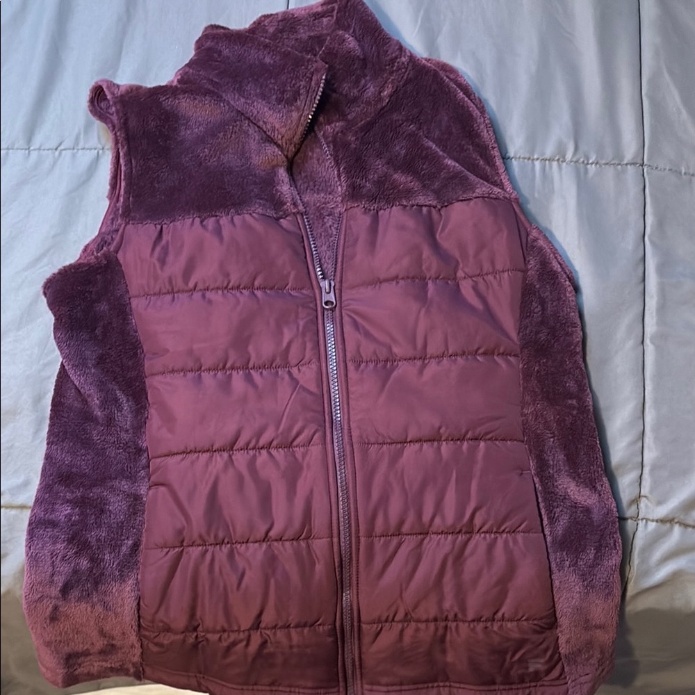 Plum Quilted Fleece Vest